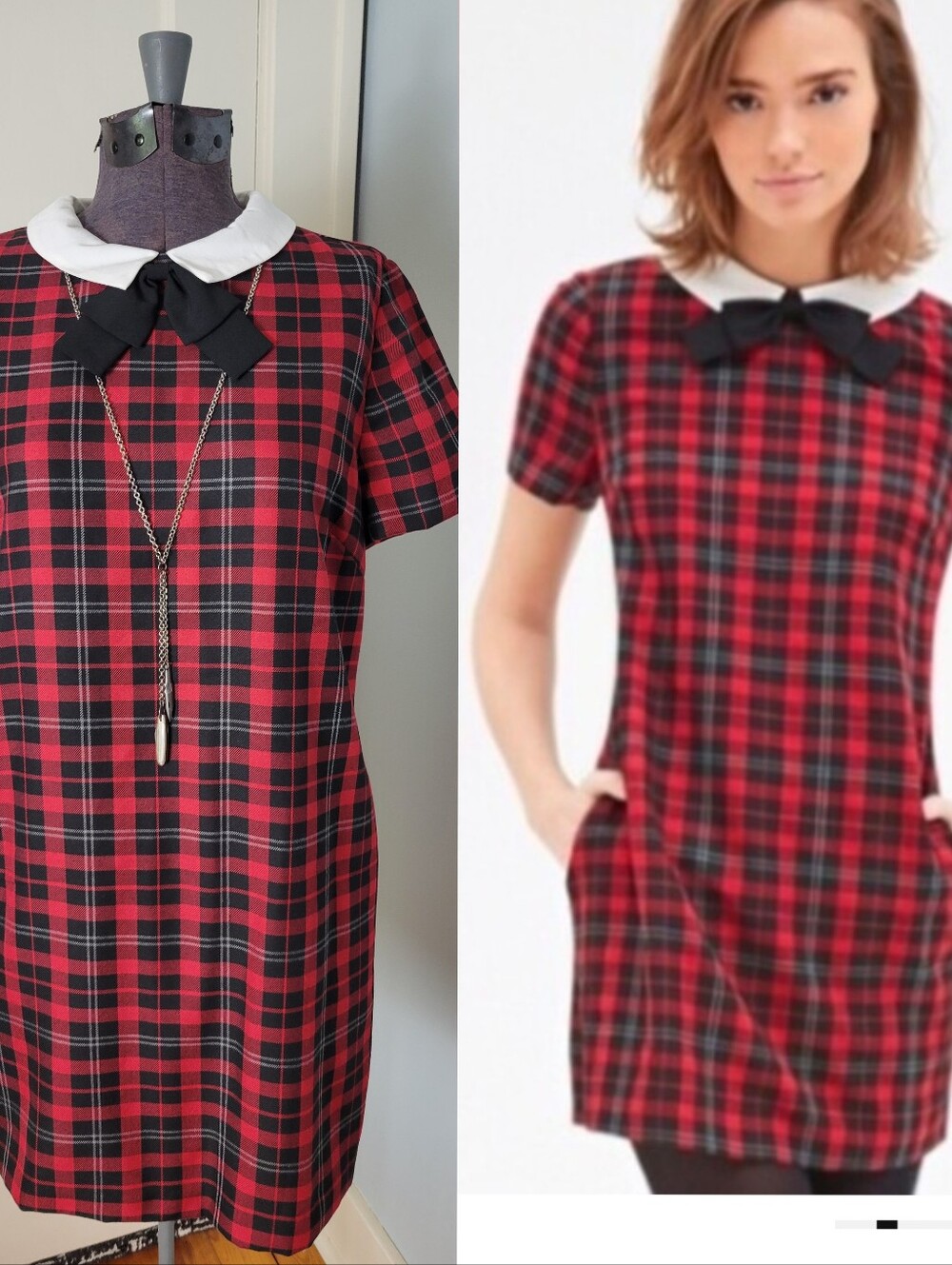 Plaid Shift Dress NWOT